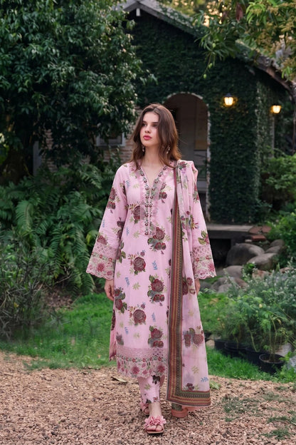 Multi Embroidered Lawn Kurta Suit Online in Dubai UAE Abudhabi Ajman Sharjah