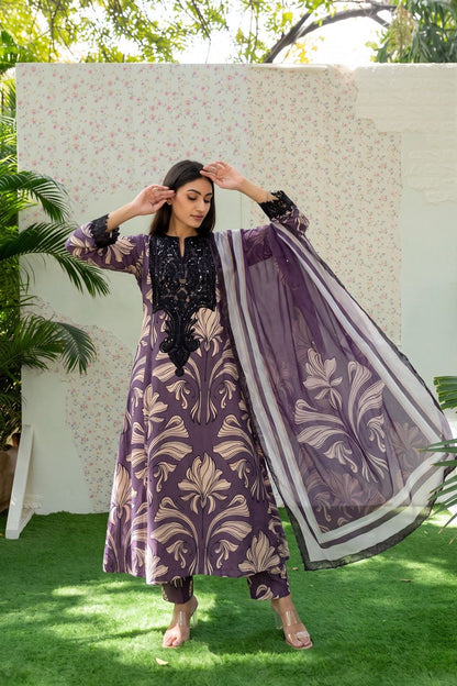 Multi Embroidered Lawn Pishwas Salwar Suit Online in Dubai UAE Abudhabi Ajman Sharjah