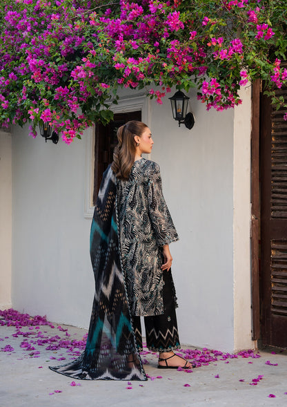 Multi Embroidered Lawn Unstitched Suit Online in Sri Lanka India Australia