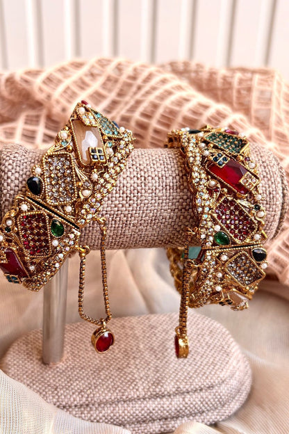 Multi Gold Plated Openable Bangles Online in Dubai UAE Abudhabi Ajman Sharjah