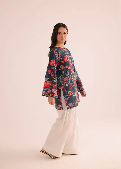 Multi Print Straight Cut Kurti Online in Sri Lanka India Australia
