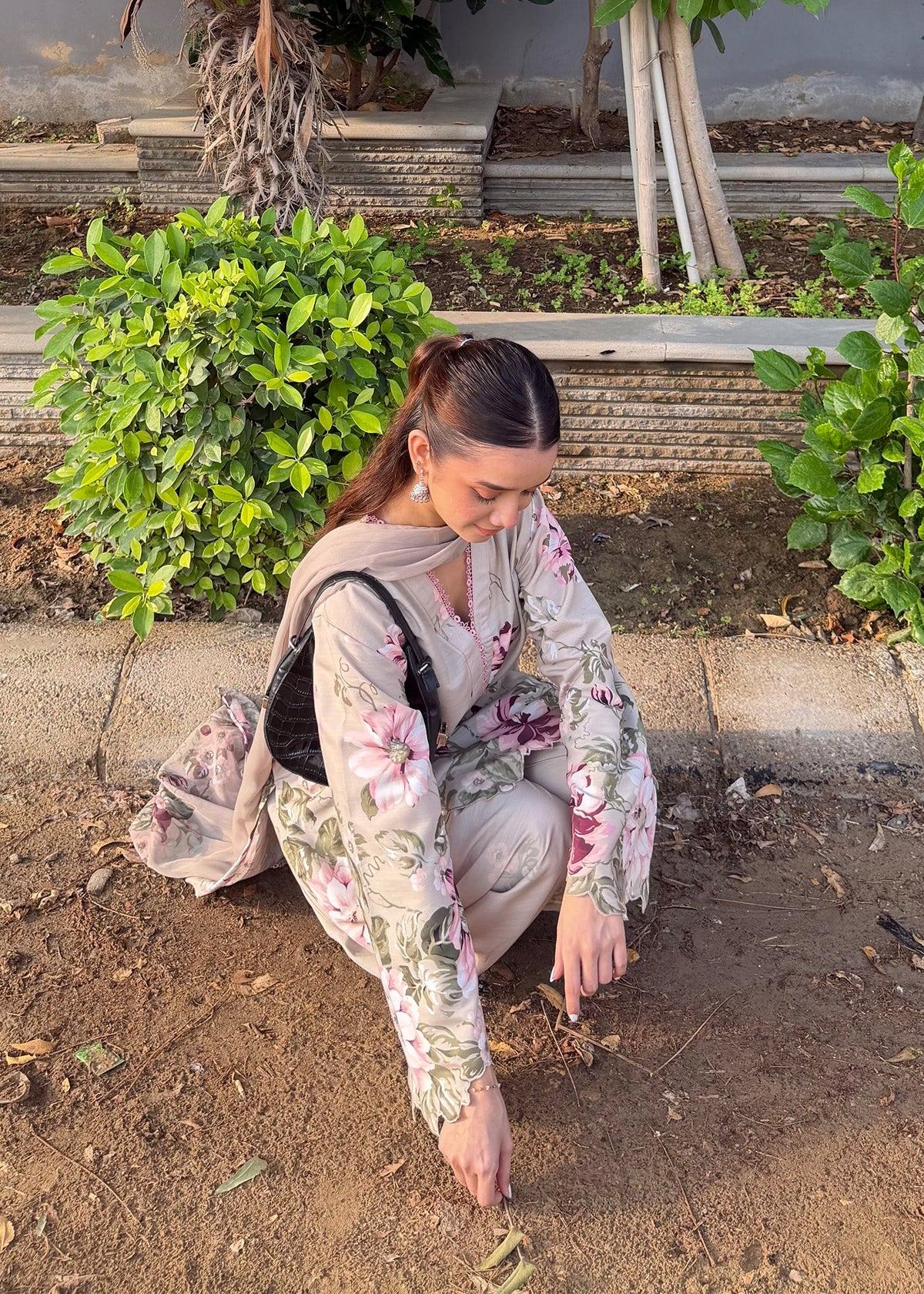 Multi Printed Raw Silk Ladies Suit Online in UK USA Canada