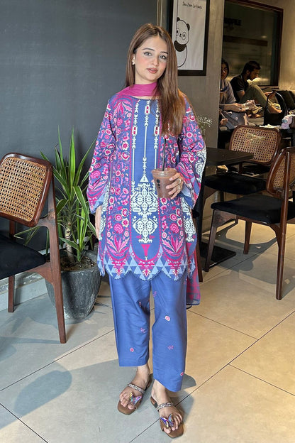 Multi Printed Raw Silk Shalwar Kameez Online in Dubai UAE Abudhabi Ajman Sharjah
