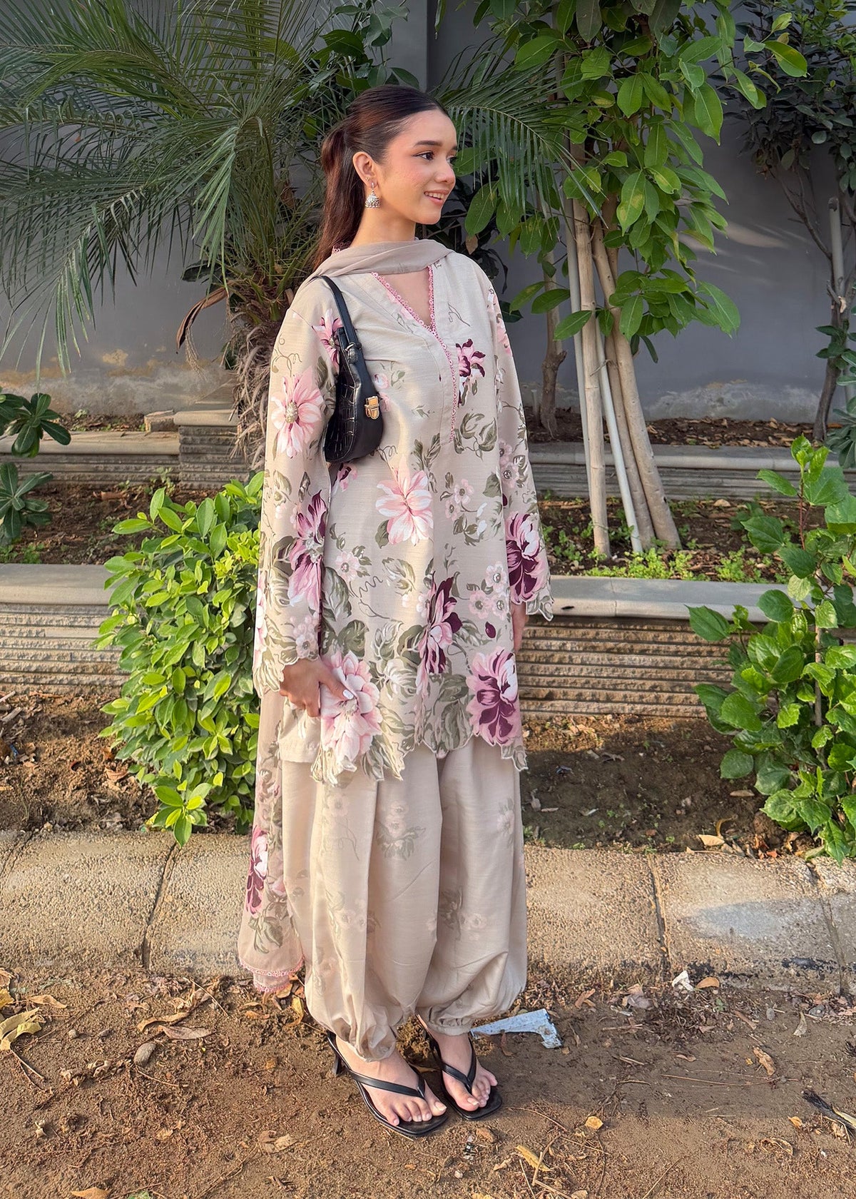 Multi Printed Raw Silk Shalwar Kameez Online in Sri Lanka India Australia