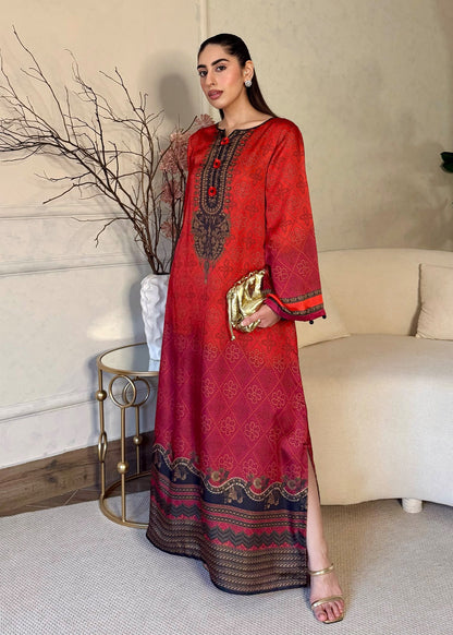 Multi Printed Satin Silk Kaftan for Women Online in Dubai UAE Abudhabi Ajman Sharjah