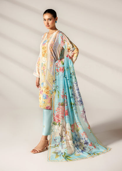Multi Shade Printed Lawn Salwar Suit for Women Online in Dubai UAE Abudhabi Ajman Sharjah