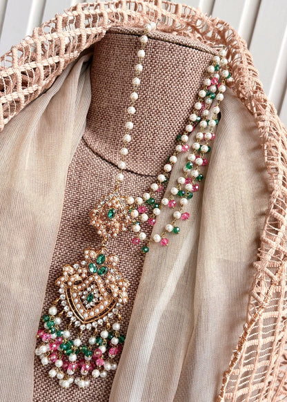 Multi Stone Jewellery Set for Festive Wear Online in Sri Lanka India Australia