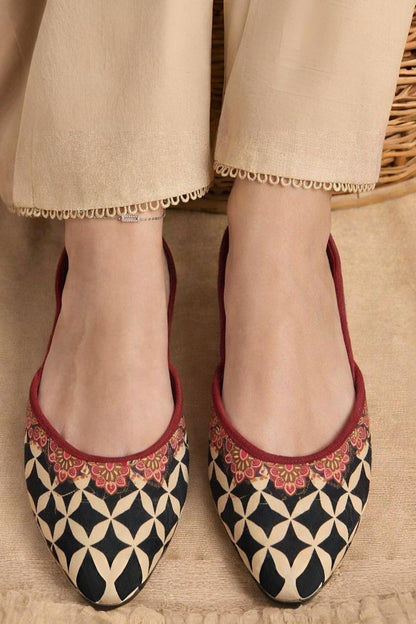 Multi Velvet Embroidered Khussa Online in Dubai UAE Abudhabi Ajman Sharjah