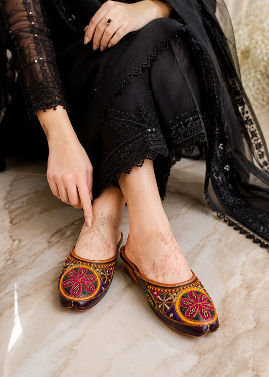 Multicolor Embroidered Footwear Online in Dubai DXB UAE Abudhabi Meena Bazaar