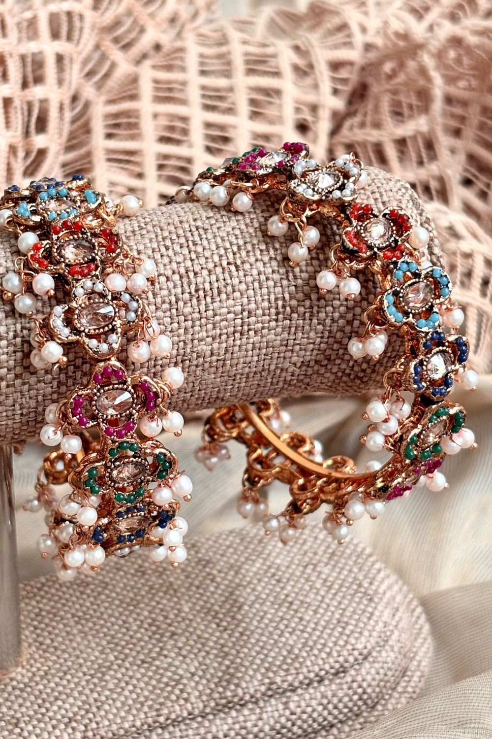 Multicolor Gold Plated Stone Bangles Online in Dubai UAE Abudhabi Ajman Sharjah