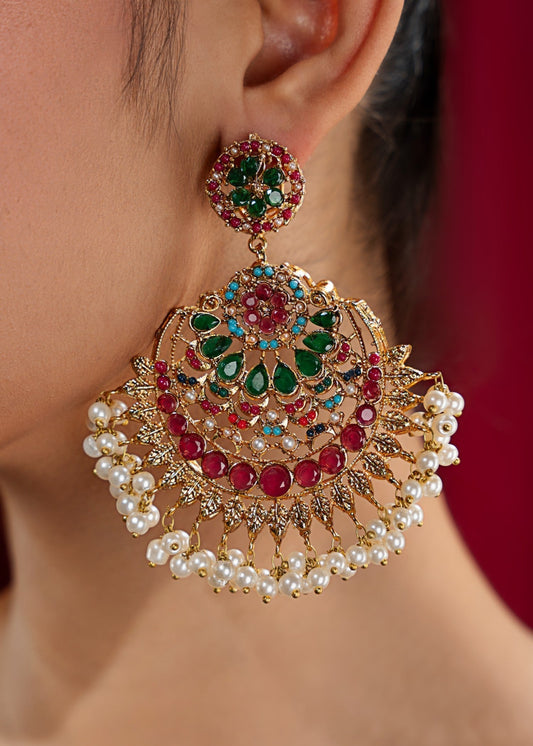 Multicolor Gold Plated Wedding Jewellery Set Online in Dubai DXB UAE Abudhabi Meena Bazaar