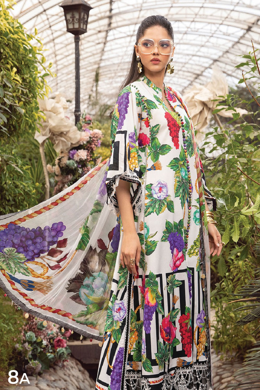 Printed Lawn Suit with Chiffon Dupatta