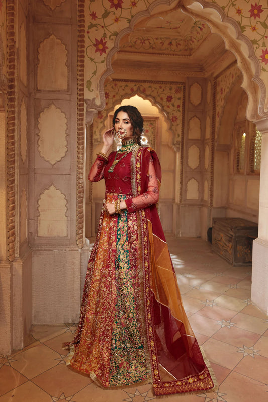 Handmade Raw Silk Lehenga (Made-to-Order)