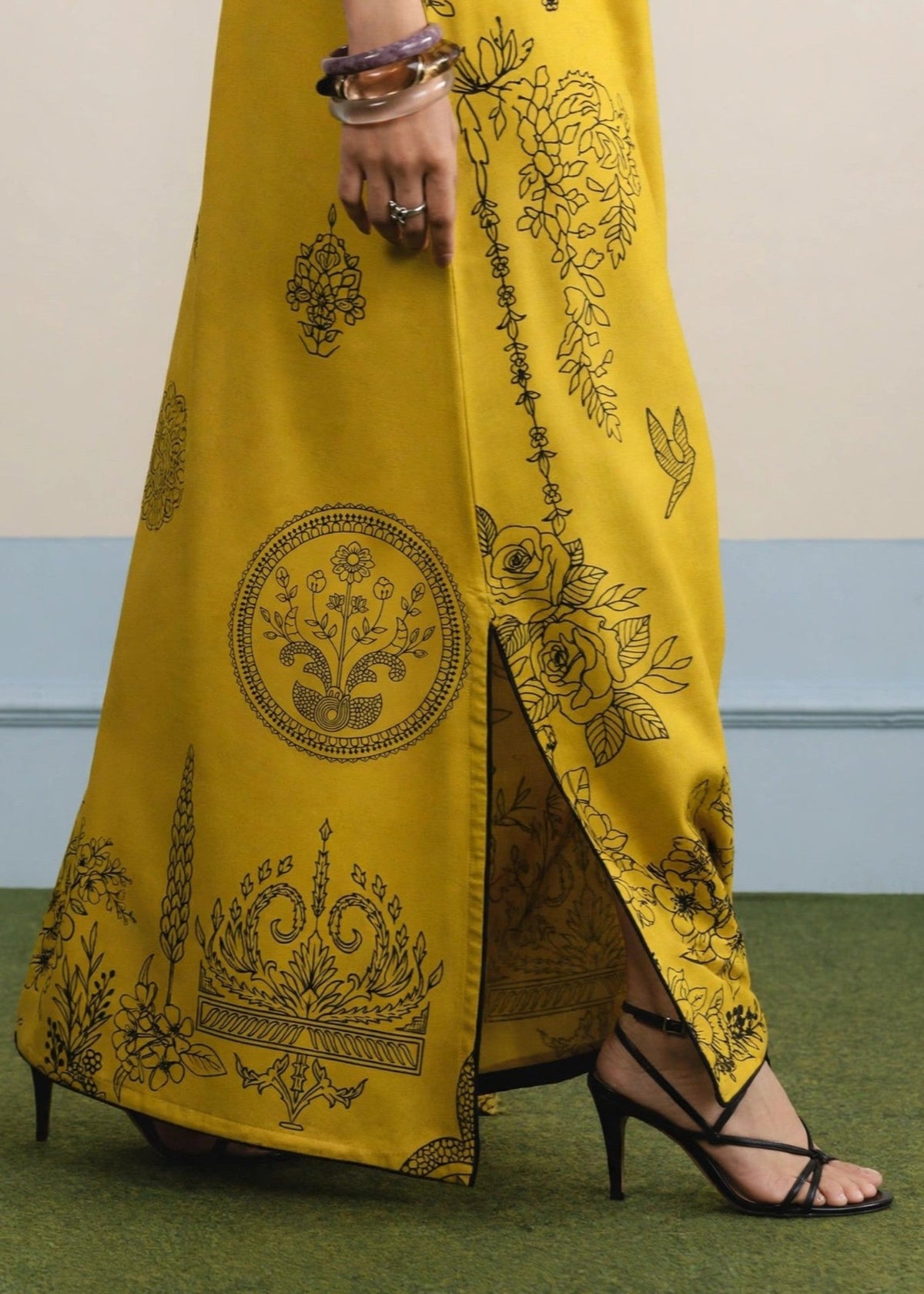 Mustard Dhanak Embellished Kaftan Latest Pakistani Suits Online in Dubai UAE Abudhabi Ajman Sharjah