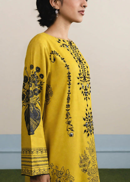 Mustard Dhanak Kaftan Daily Wear Pakistani Suit Online in Sri Lanka India Australia