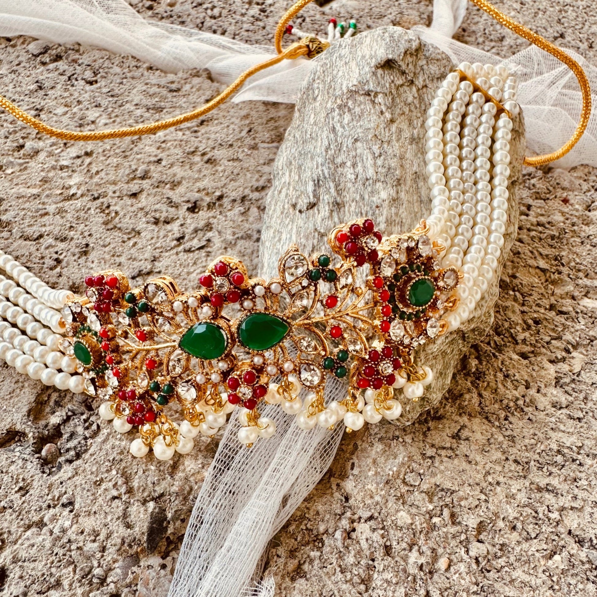 Nauratan Imperial Gemstone Jewellery Set Online in KSA Riyadh Saudi Arabia Oman Bahrain Qatar