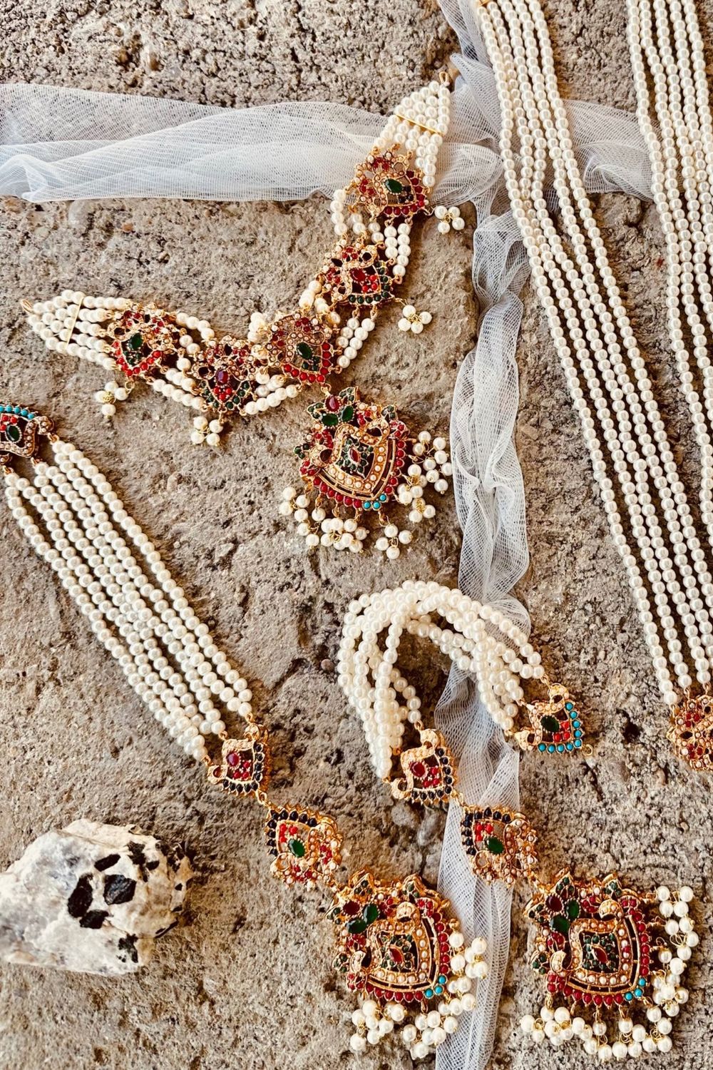 Nauratan Majestic Bridal Jewellery Set Online in Dubai UAE Abudhabi Ajman Sharjah