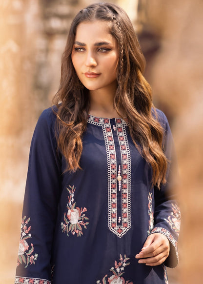 Navy Blue Embellished Lawn Shalwar Kameez Online in Dubai DXB UAE Abudhabi Meena Bazaar