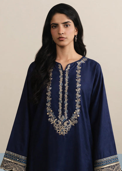 Navy Blue Linen Kaftan Online in Dubai UAE Abudhabi Ajman Sharjah