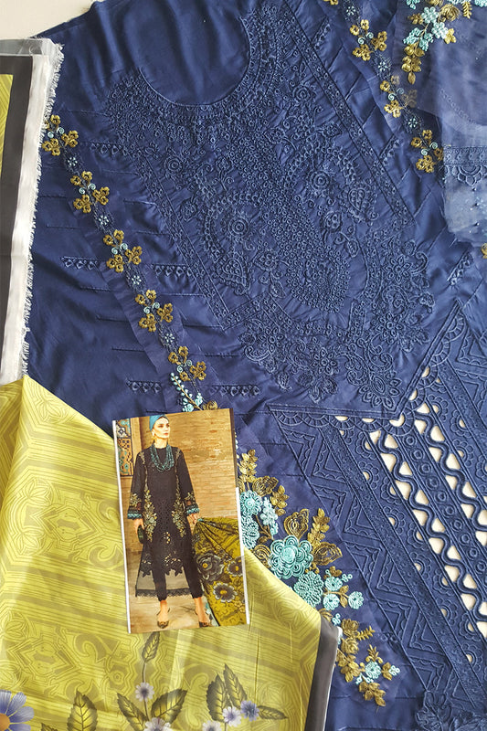 Navy Blue Chikankari Lawn Suit