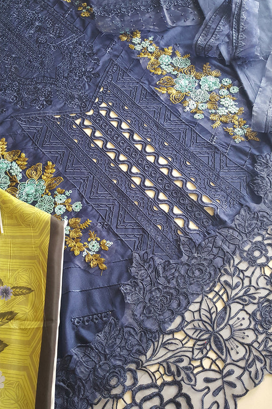 Navy Blue Chikankari Lawn Suit