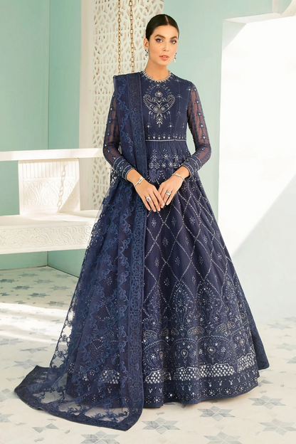 Navy Blue Handmade Lehenga / Maxi