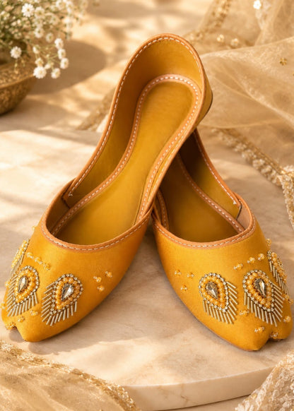 Nawab Collection Amber Silk Khussa Wedding Shoes Online in KSA Riyadh Saudi Arabia Oman Bahrain Qatar