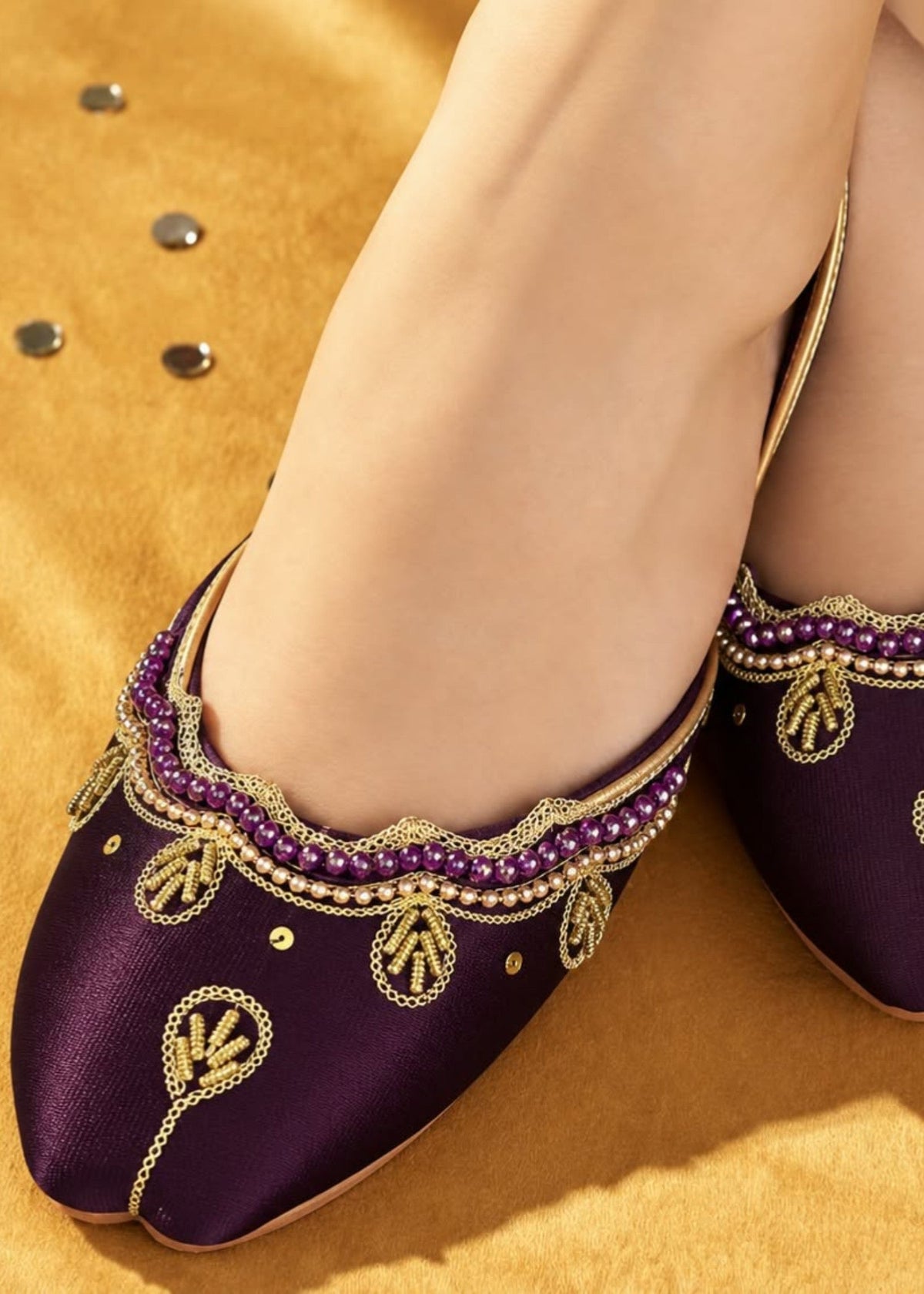 Nawab Collection Silk Khussa Wedding Shoes Online in KSA Riyadh Saudi Arabia Oman Bahrain Qatar