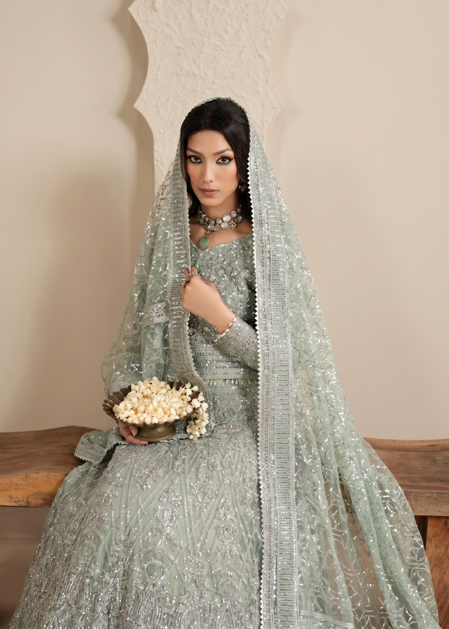 Net Lehenga Choli Sea Green Embellished Festive Wear Online in Dubai UAE Abudhabi Ajman Sharjah