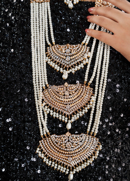 Nizami Shehnaai Gold Plated Earrings and Necklace Set Online in KSA Riyadh Saudi Arabia Oman Bahrain Qatar