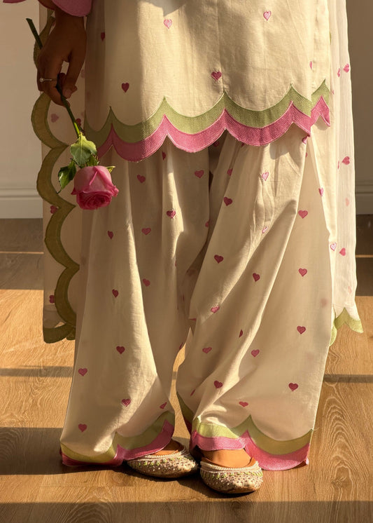 Off-White Cotton Embroidered Designer Salwar Suit Online in Sri Lanka India Australia