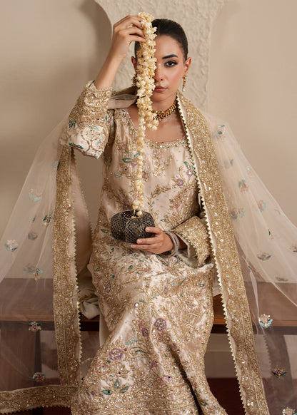 Off-White Embellished Net Kurta Suit Online in UK USA Canada