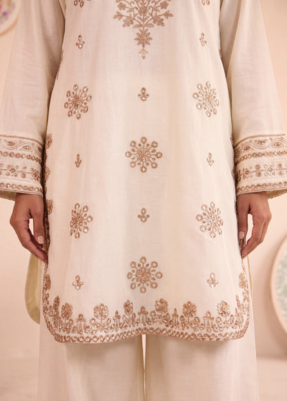Off-White Embroidered Lawn Ladies Suit Online in Dubai UAE Abudhabi Ajman Sharjah