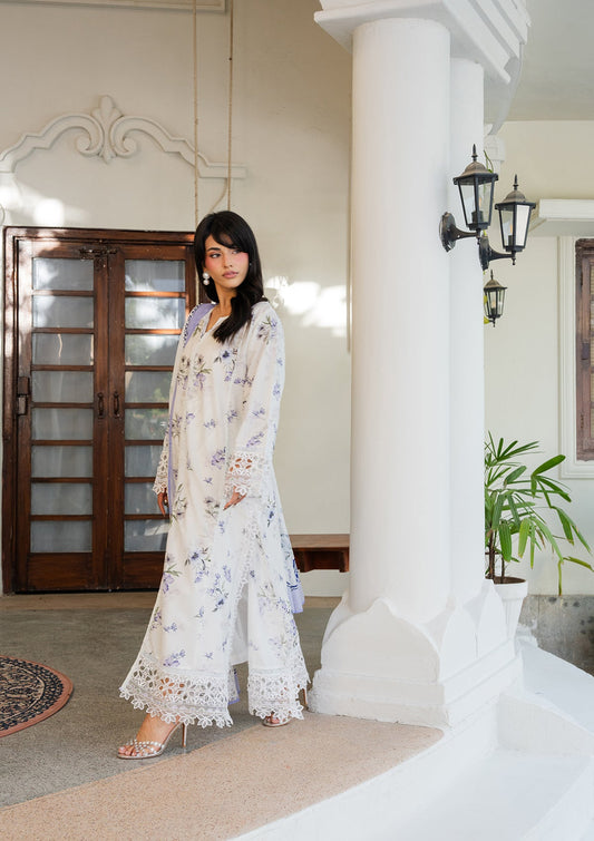 Off-White Embroidered Lawn Suit Online in Dubai DXB UAE Abudhabi Meena Bazaar