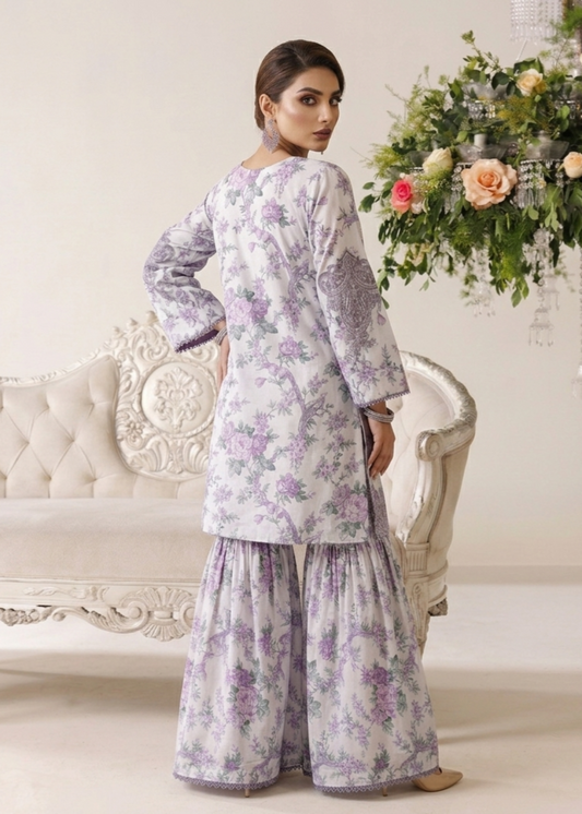 Off White Lawn Festive Wear Suit Online in Sri Lanka India Australia