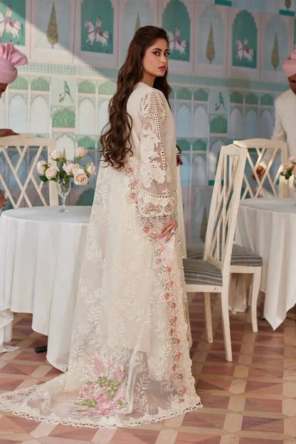 Off White Chikankari Lawn Suit with Chiffon Dupatta