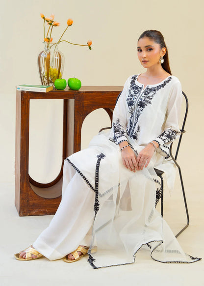 Off White Viscose Raw Silk Embroidered Kurta Set with Dupatta