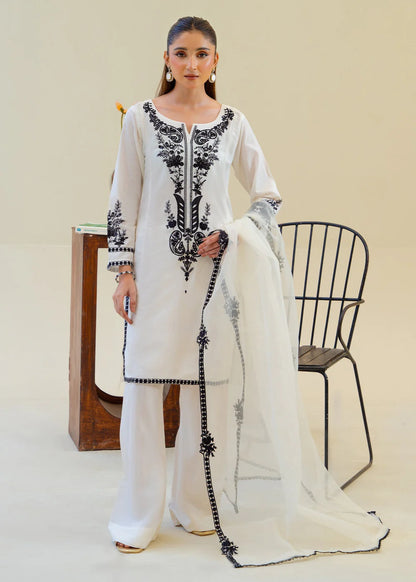 Off White Viscose Raw Silk Embroidered Kurta Set with Dupatta