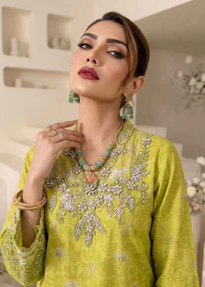 Olive Green Embroidered Raw Silk Straight Kurta Salwar Online in Dubai UAE Abudhabi Ajman Sharjah