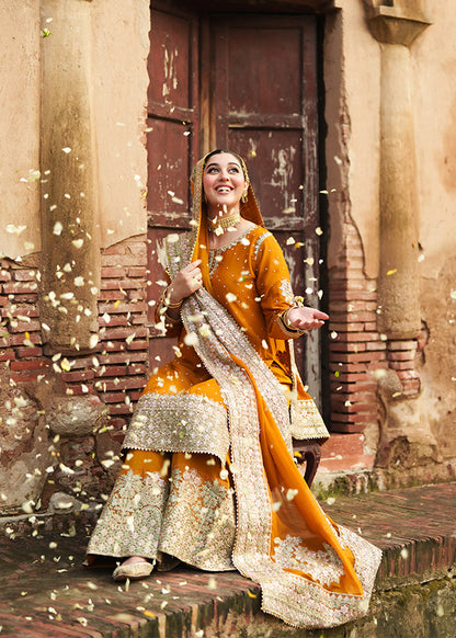 Orange Pearl Accent Chiffon Pakistani Suit Online in Sri Lanka India Australia