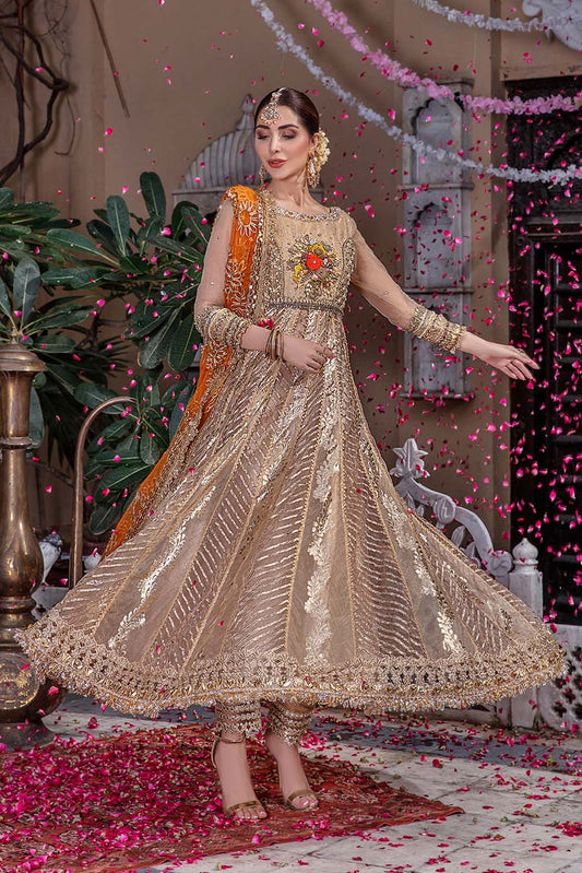 Hand Embroidered Pure Maysuri Anarkali Pishwas