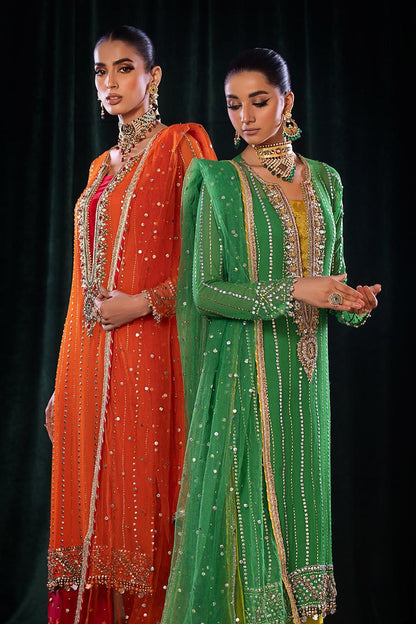 Handmade Pure Chiffon Designer Suit with Chiffon Dupatta Size 40