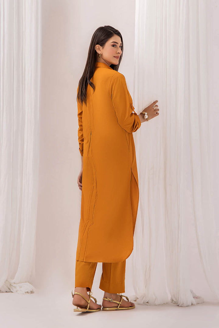 Orange Wrinkle Free Co-ord Set