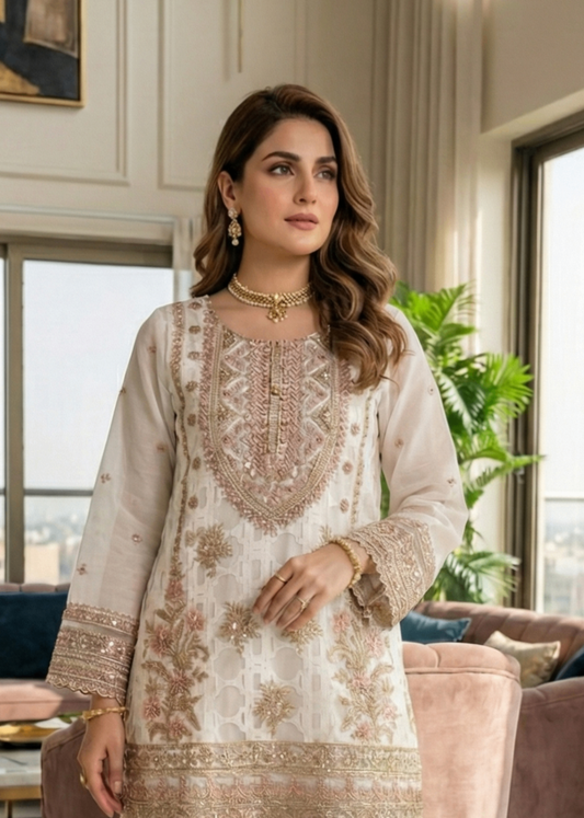 Organza Embellished Gharara Suit Online in Sri Lanka India Australia
