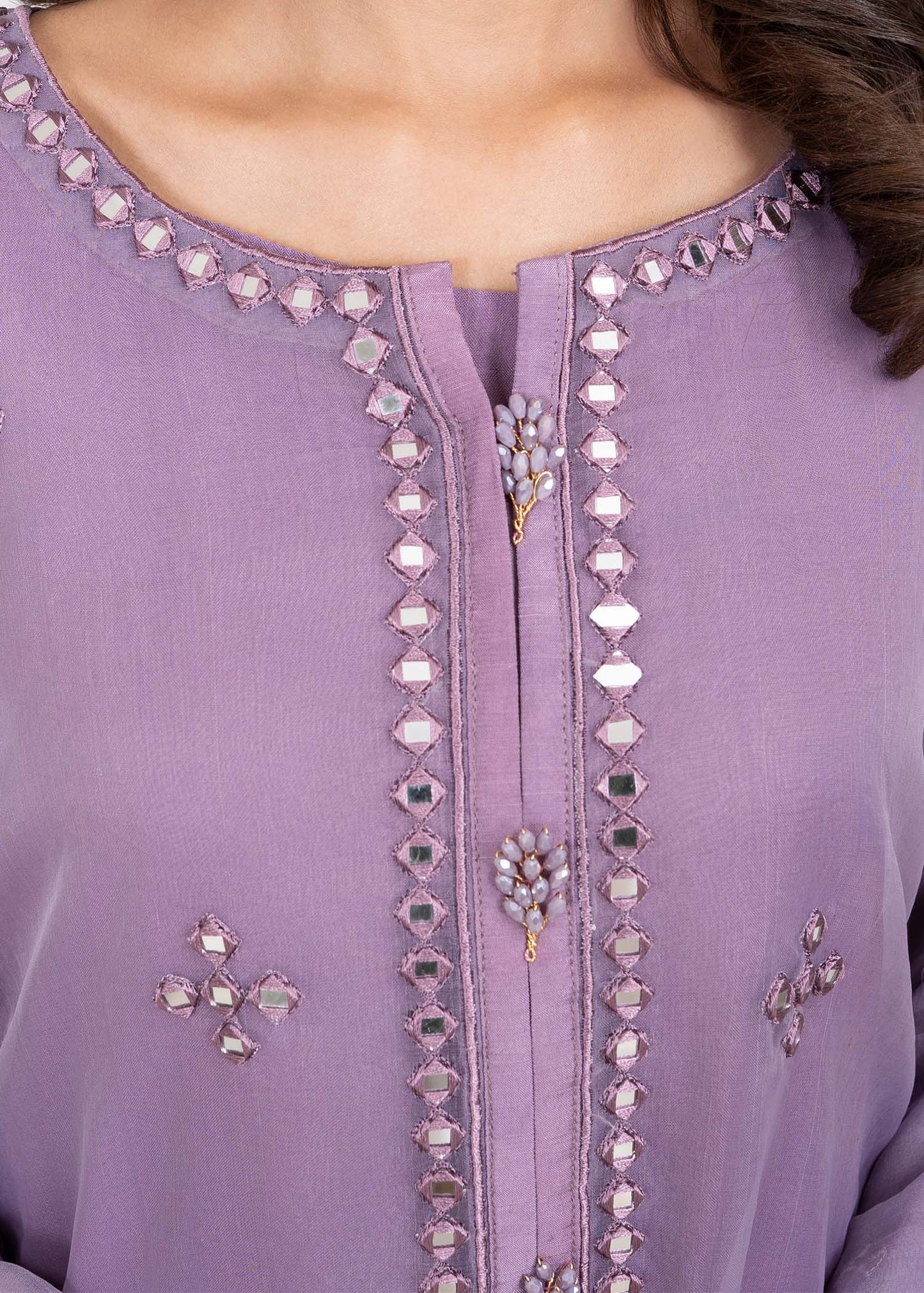 Organza Embroidered Lilac Partywear Suit Online in Sri Lanka India Australia