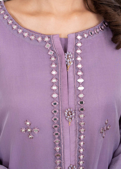 Organza Embroidered Lilac Partywear Suit Online in Sri Lanka India Australia