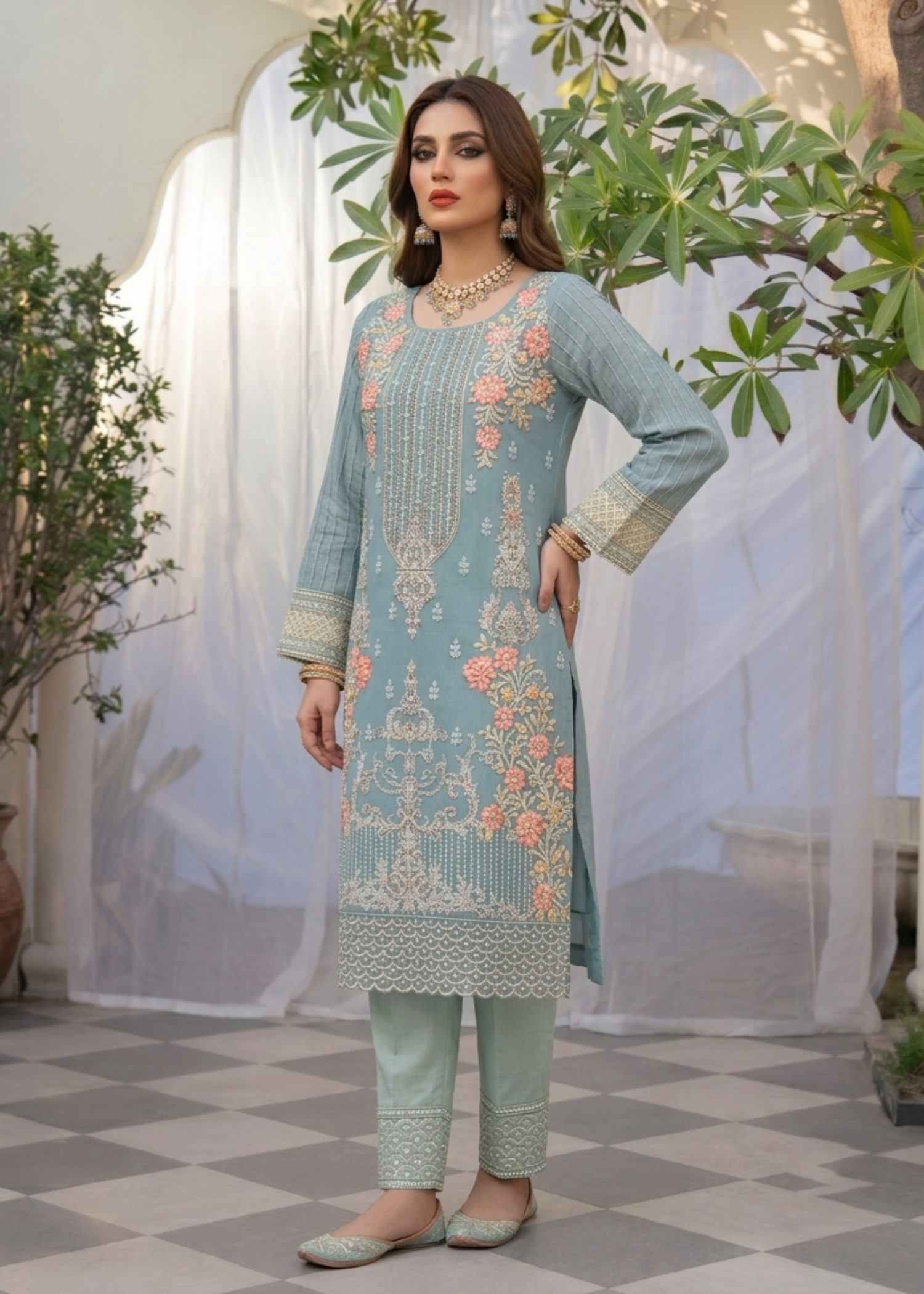 Organza Festive Wear Suit for Women Online in Sri Lanka India Australia