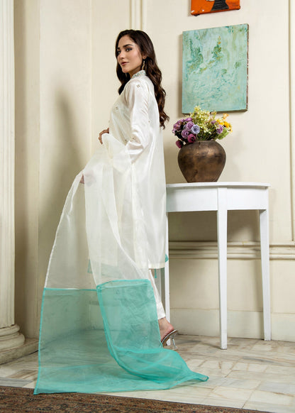 Organza Two Tone Dupatta Pakistani Suit Online in UK USA Canada