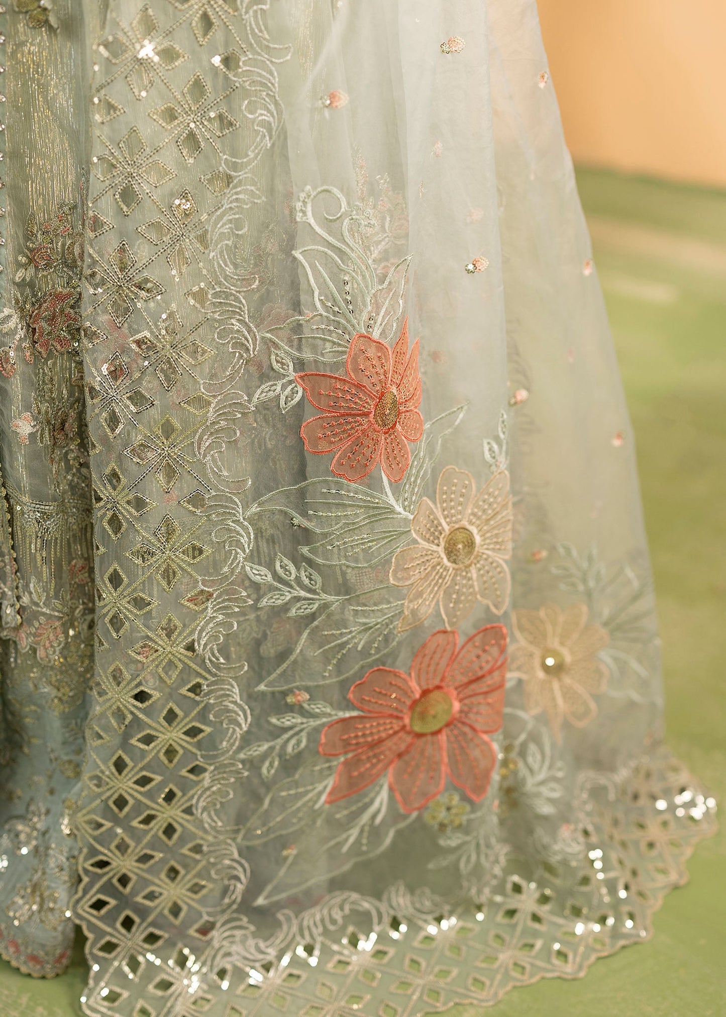 Organza Wedding Suit with Dupatta Online in Dubai DXB UAE Abudhabi Meena Bazaar