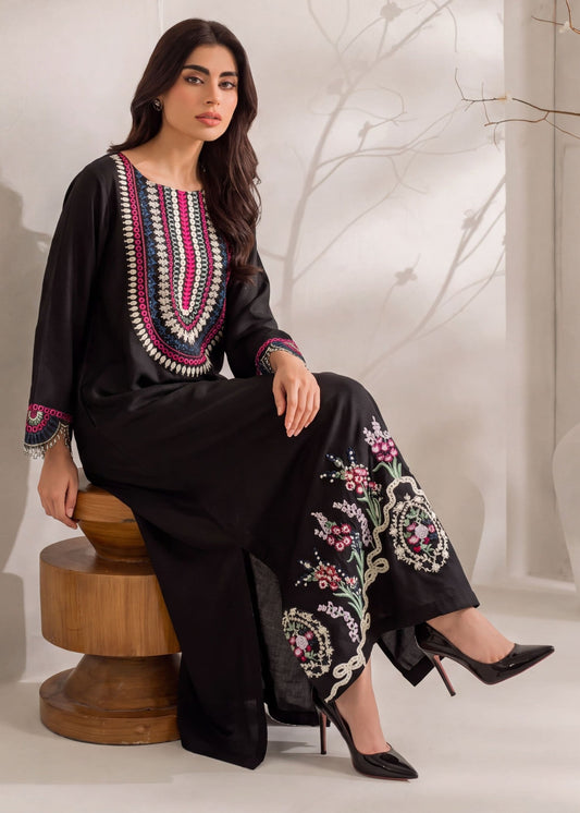 Pakistani Black Dhanak Kaftan Online in Sri Lanka India Australia